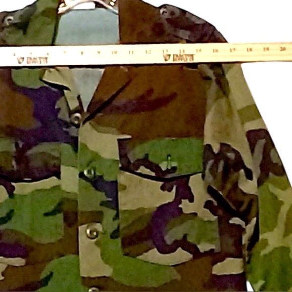 BDU Woodland Jacket Fatigue Hunting Pleated Utility Pockets Reinforced Elbow Sm - Picture 5 of 8